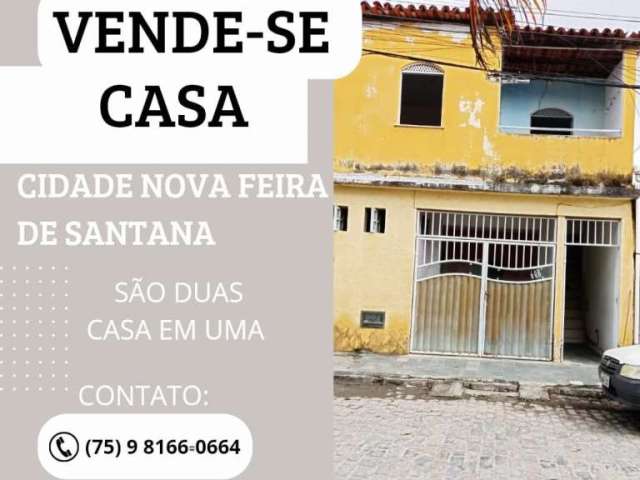 Casa residencial para Venda em rua pública, Cidade Nova, Feira de Santana, 1 suíte, 1 sala, 3 banheiros, 1 vaga, 200m² área total.