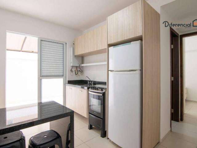 Apartamento Garden com 1 dormitório para alugar, 31 m² por R$ 2.174,29/mês - Rebouças - Curitiba/PR