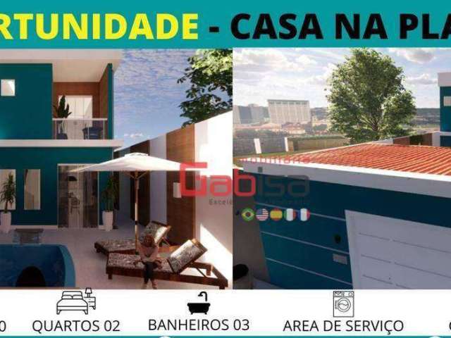 Casa com 2 dormitórios à venda, 85 m² por R$ 300.000,00 - Dunas do Peró - Cabo Frio/RJ