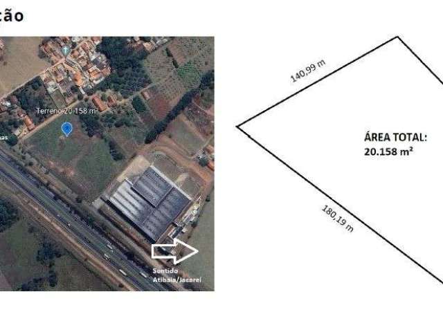 Terreno à venda, 20158 m² por R$ 4.900.000,00 - Ponte Alta - Atibaia/SP