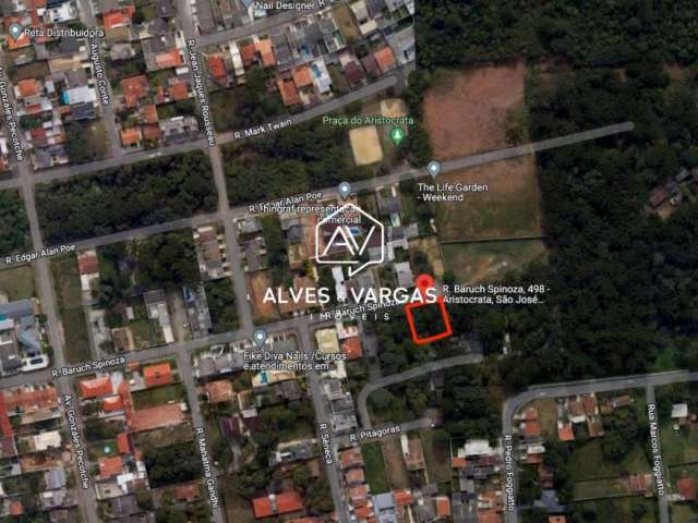 Terreno à venda na Rua Baruch Spinoza, 49, Aristocrata, São José dos Pinhais, 1200 m2 por R$ 1.050.000