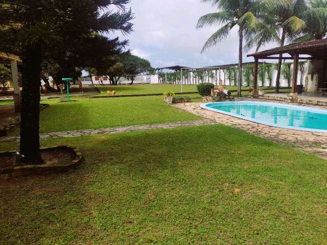 Oasis tropical, 8.000m2 jardim (murado), 350m2 sobrado (mobiliado),4 chalés, área lazer completa, piscina, campo futebol/tênis.