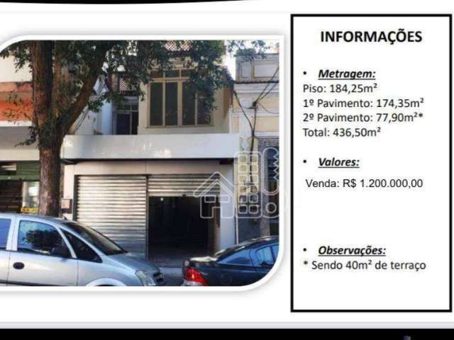 Casa à venda, 436 m² por R$ 1.200.000,00 - Centro - Niterói/RJ