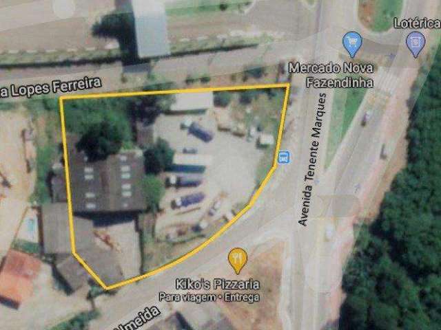 Terreno comercial de 3.000 m² para venda de frente Tenente Marques Santana de Parnaiba/SP