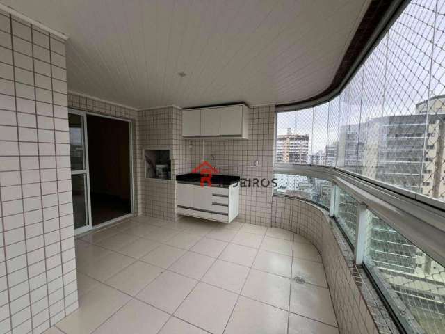 Apartamento com 4 dormitórios para alugar, 154 m² por R$ 6.800,00/mês - Vila Guilhermina - Praia Grande/SP