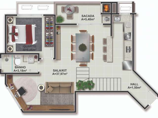 Apartamento com 3 quartos à venda na Rua Maria Luiza Agostinho, --, Itacorubi, Florianópolis por R$ 1.169.000