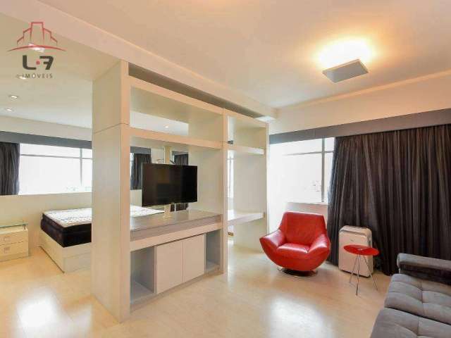 Apartamento com 1 dormitório para alugar, 58 m² por R$ 2.500/mês - Batel - Curitiba/PR