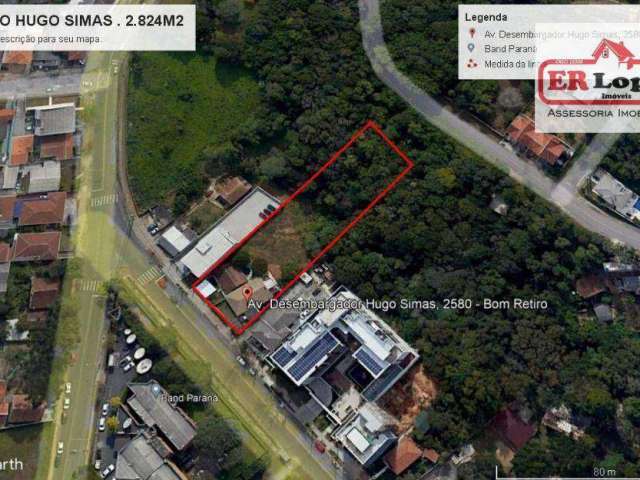 Terreno à venda, 2824 m² por R$ 4.250.000,00 - Bom Retiro - Curitiba/PR