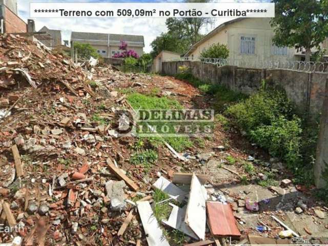 TERRENO COM 509,09m² - NO PORTÃO - CURITIBA