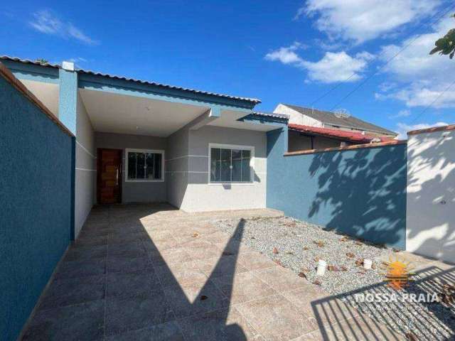 Casa nova a apenas 500 metros da praia com 3 dormitórios à venda, 90 m² por R$ 490.000 - Balneário Brasília - Itapoá/SC