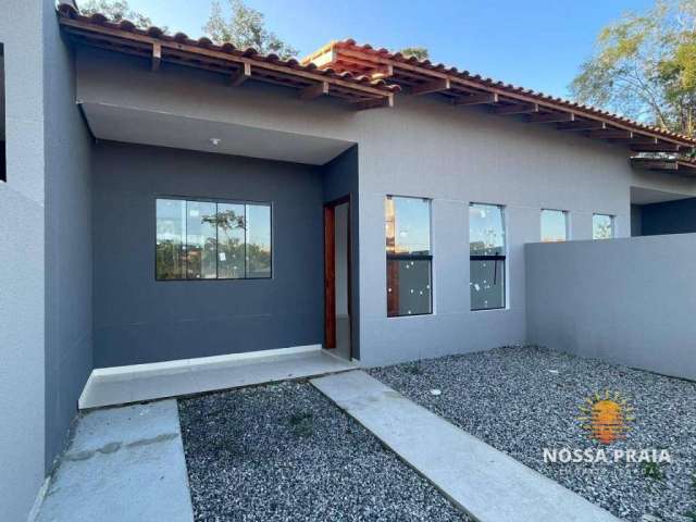 Casa nova com 2 dormitórios à venda, 54m² por R$209.000,00 - Mariluz - Itapoá/SC