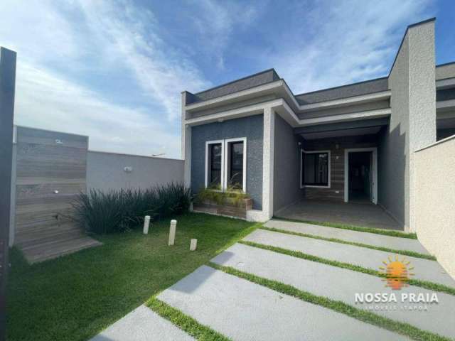 Casa nova a 450 metros do mar com 3 dormitórios à venda, 90 m² por R$ 450.000 - Itapema do Sai - Itapoá/SC