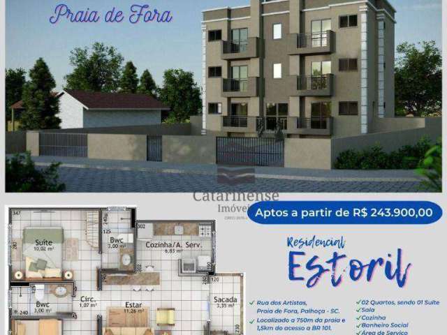 Apartamento Garden com 2 dormitórios à venda, 57 m² por R$ 319.000 - Praia de Fora - Palhoça/SC