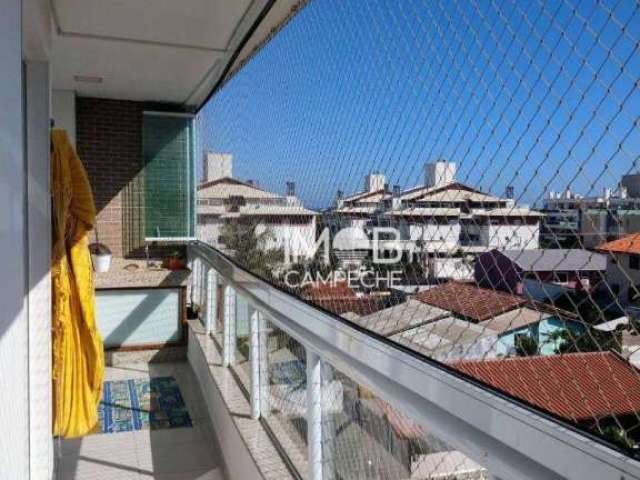A 100m da praia, lindo apartamento com 3 dormitórios à venda, 116 m² - Campeche - Florianópolis/SC
