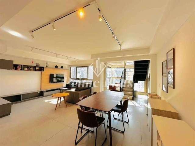 Flat disponível para locação no Studio Oliveira Dias, com 87,45m², 2 dormitórios e 2 vagas de garagem