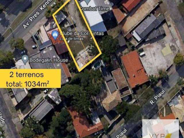 Terreno à venda, 1034 m² por R$ 2.650.000,00 - Água Verde - Curitiba/PR