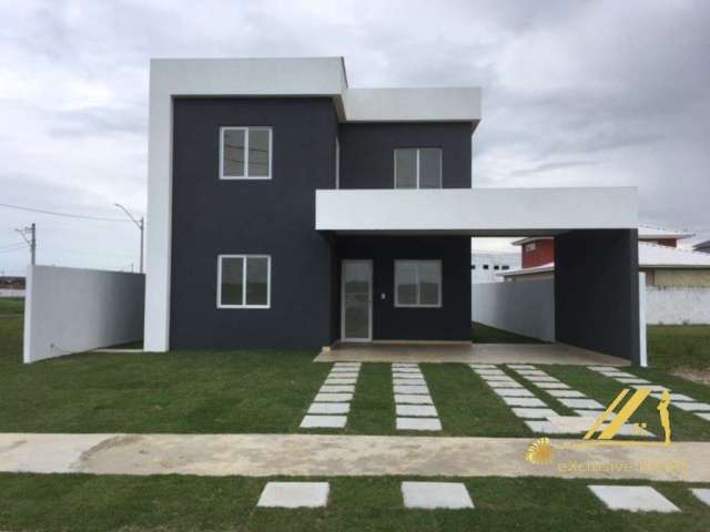 Terras alphaville Camaçari: Casa nova, com 3 quartos sendo 2 suítes, varanda, piscina