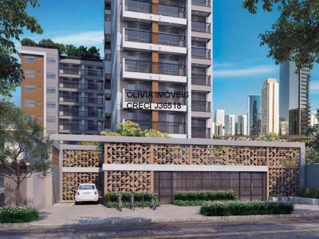 Apartamento a venda com 24mts, 1 quarto, 1 wc e terraço a 800m do Metrô Campo Belo.