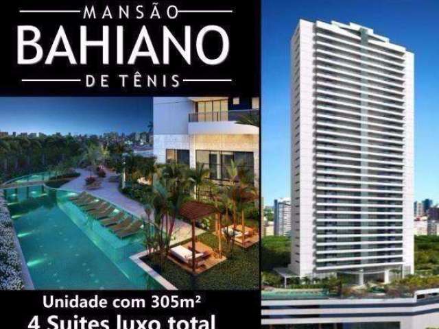 Apartamento Com 305 Metros De 4 Suítes Para Venda No Mansão Bahiano de Tênis na Graça Salvador-Ba