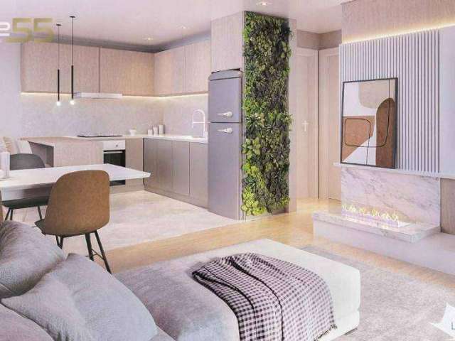 Apartamento com 2 dormitórios à venda, 76 m² por R$ 637.500,00 - Bacacheri - Curitiba/PR