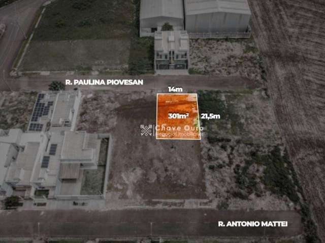 Terreno à venda, 301 m² por R$ 290.000,00 - Jardim Piovesan - Cascavel/PR