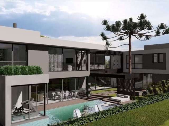 Casa de Alto Luxo em Condomínio Clube com Piscina, Quintal e 4 dormitórios à venda, 531 m² - São Braz - Curitiba/PR