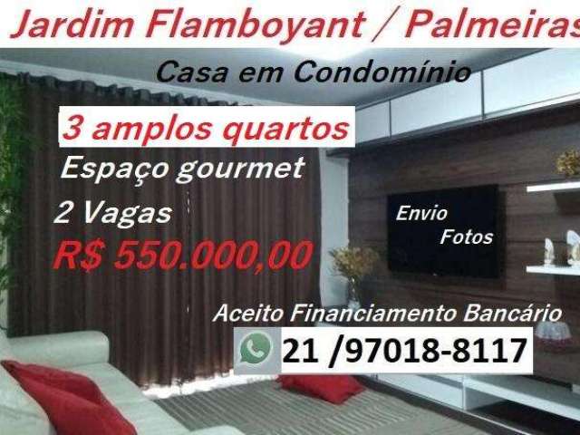 Casa em Condomínio para Venda em Cabo Frio, Jardim Flamboyant, 3 dormitórios, 2 banheiros, 2 vagas