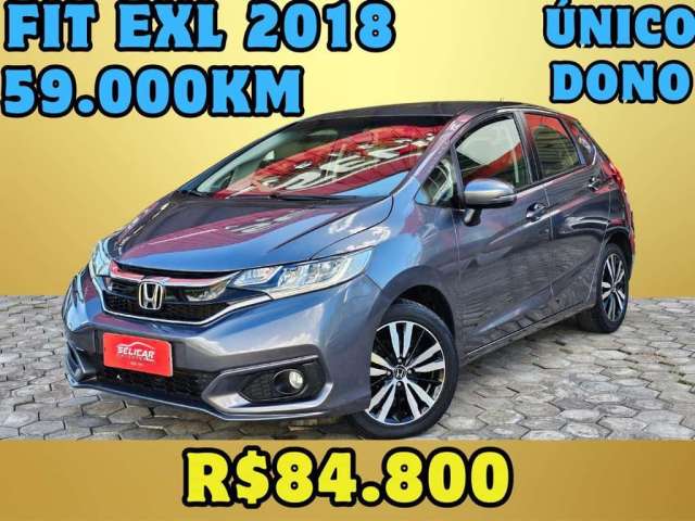 Honda Fit EXL 2018 AUTOMÁTICO ÚNICO DONO APENAS 59.000KM - Cinza - 2017/2018