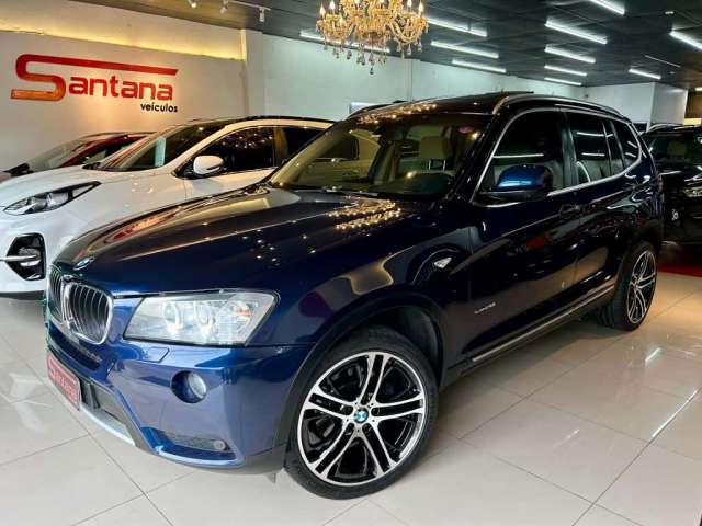 BMW X3 XDRIVE 20i  Teto Panorâmico, Interior Claro - Azul - 2014/2014