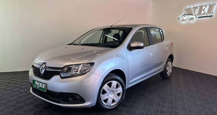 Renault Sandero Expression Flex 1.0 12V 5p  - Prata - 2017/2018