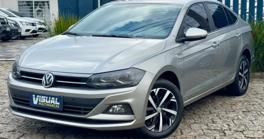 Volkswagen Virtus Comfortline 200 TSI Automático 2022 – Prata Sírius – 77.000 km – Completo com paco