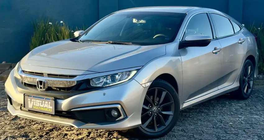 Honda Civic EXL 2.0 Flex Automático 2020 – Prata Platinum – 80.000 km – Impecável