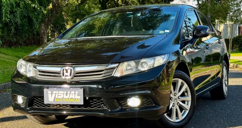 Honda Civic LXS 2015 – 158.000 km – Preto – Interior em Tecido Premium Original Honda – Veículo para