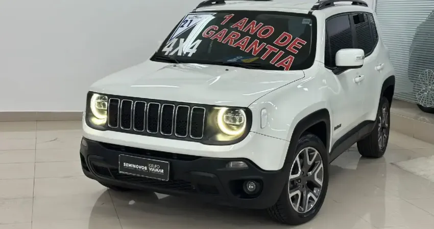 O Jeep Renegade Longitude 2.0 16V Turbo Diesel 4X4 2021 é um SUV com motor turbodiesel de 170 cv, câ