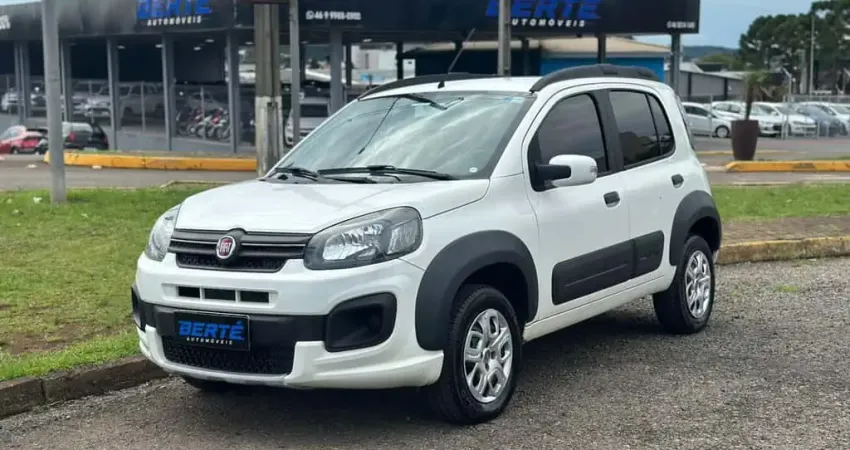 Fiat Uno Way 1.3 Flex - Branca - 2017/2018