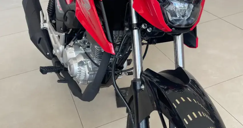 CG 160 FAN, Farol e lanterna em Led, freio a disco na dianteira 