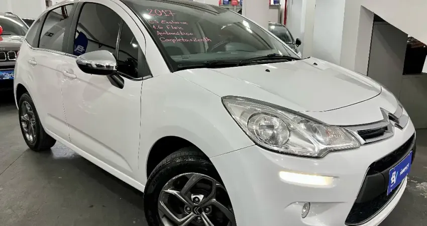 Citroën C3 Exclusive 1.6 flex - Câmbio Automático DP0 - 2017/2017