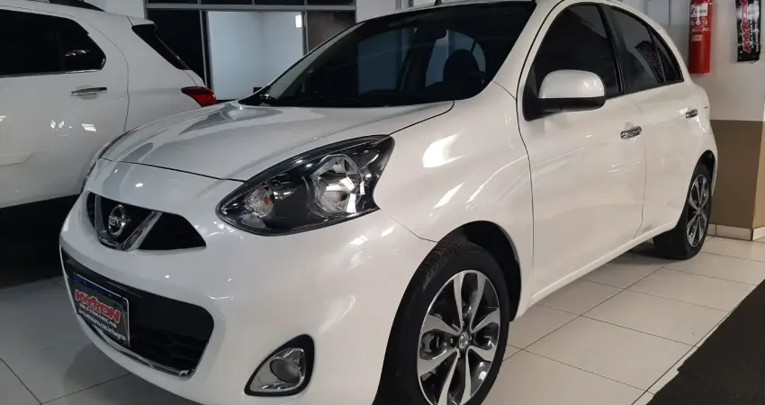 NISSAN MARCH 1.6 SL FLEX MANUAL ANO 2015 COMPLETO TELA MULTIMÍDIA