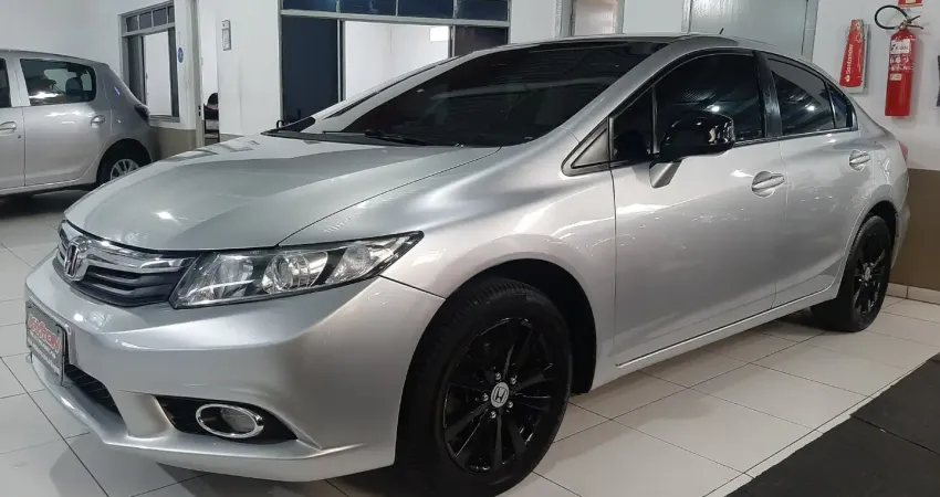 CIVIC LXS 1.8 AUTOMÁTICO FLEX ANO 2014 COMPLETO BANCO DE COURO 