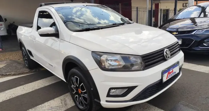  Saveiro Trendline 2019 Branca – Estilo, Força e Versatilidade em um Só Carro! Perfeita para o traba