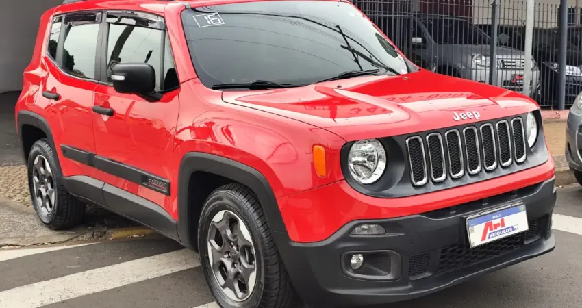  Estilo, potência e atitude! Jeep Renegade Sport AT 2016 Vermelho – pronto pra te levar onde você qu
