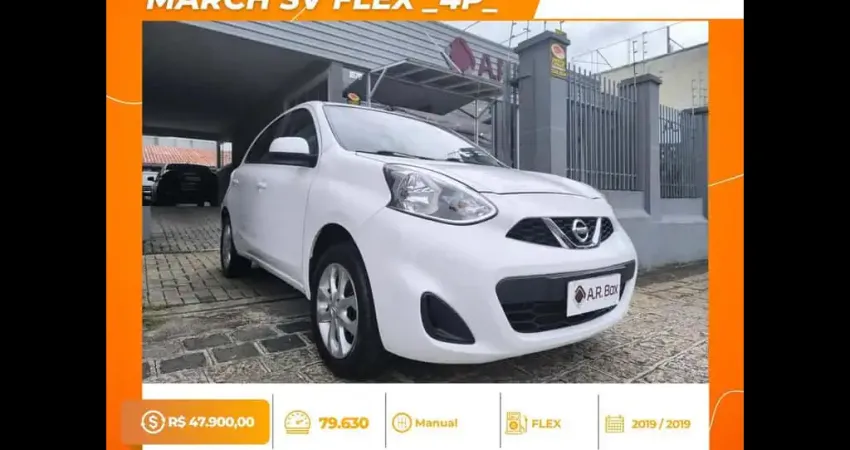 NISSAN MARCH SV FLEX _4P_ 2019  BRANCO