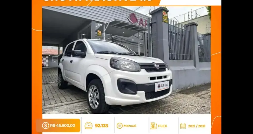 FIAT UNO ATTRACTIVE 1.0 2021 BRANCO COMPLETO