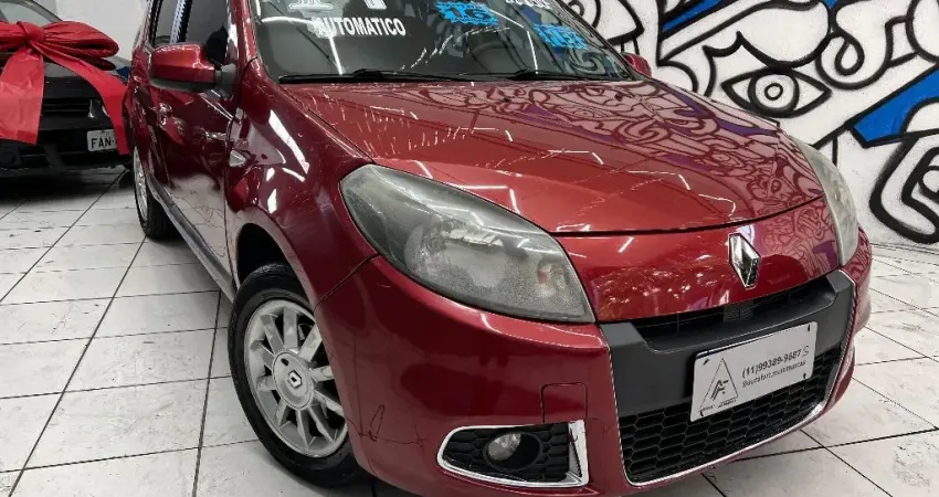 Renault Sandero 1.6 Flex - Automático - Baixo KM - Completo! Cautelar Aprovado!
