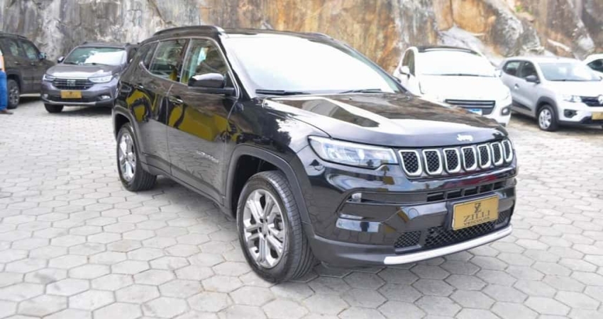 Jeep Compass LONGITUDE T270 1.3 TURBO AT - Preta - 2021/2022