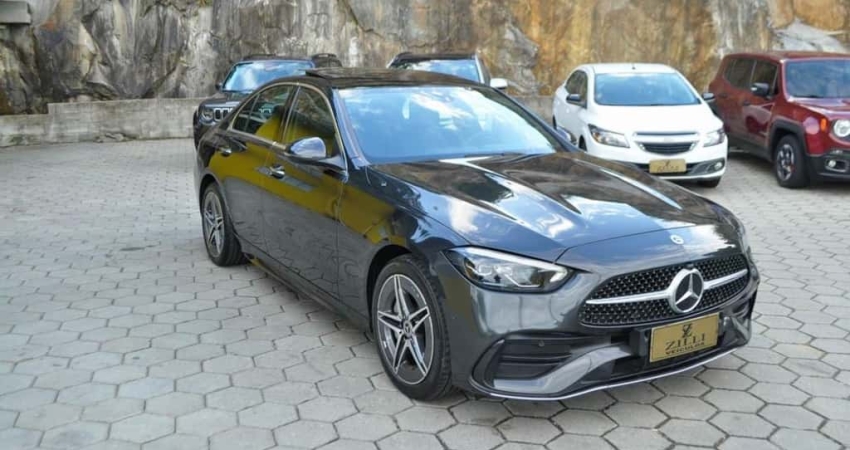 Mercedes-Benz C200 AMG LINE EQ BOOST 1.5 TURBO AT (HIBRIDO)  - Cinza - 2022/2023