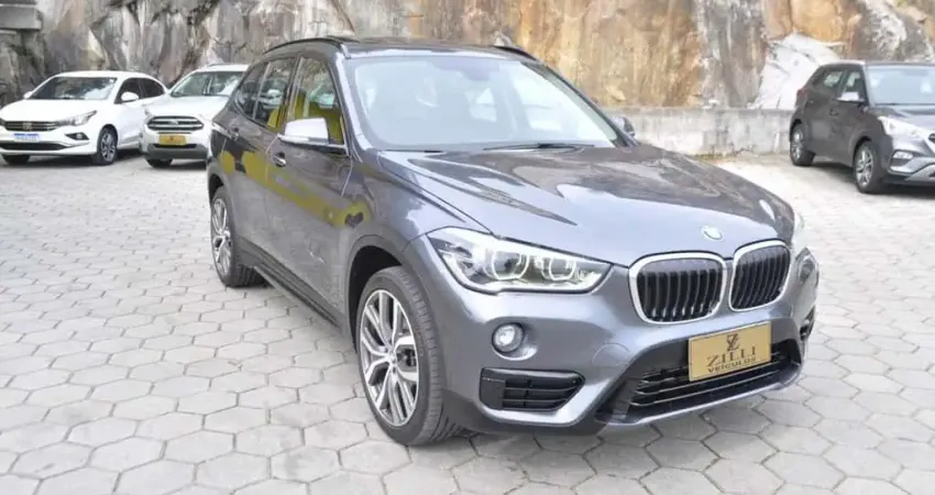 BMW X1 2.0 xDRIVE 25i SPORT ACTIVEFLEX AT - Cinza - 2017/2018