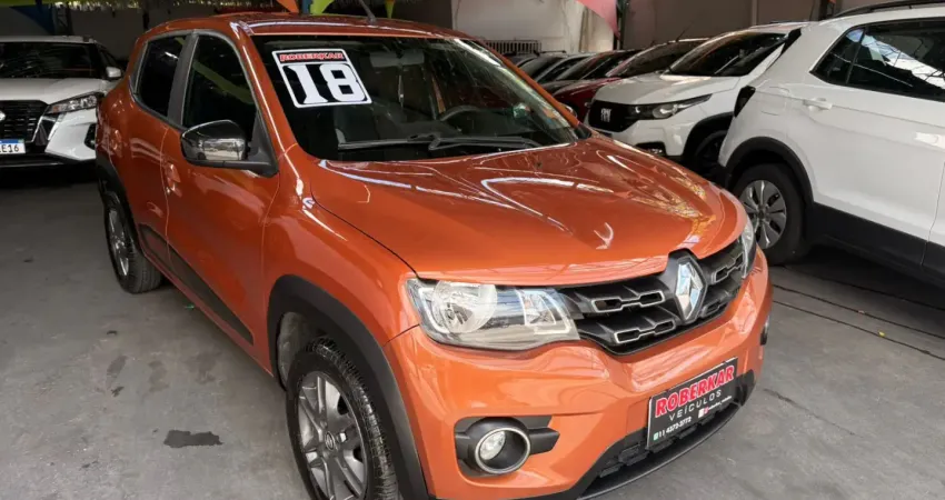 Renault Kwid Intense 2018 laranja 