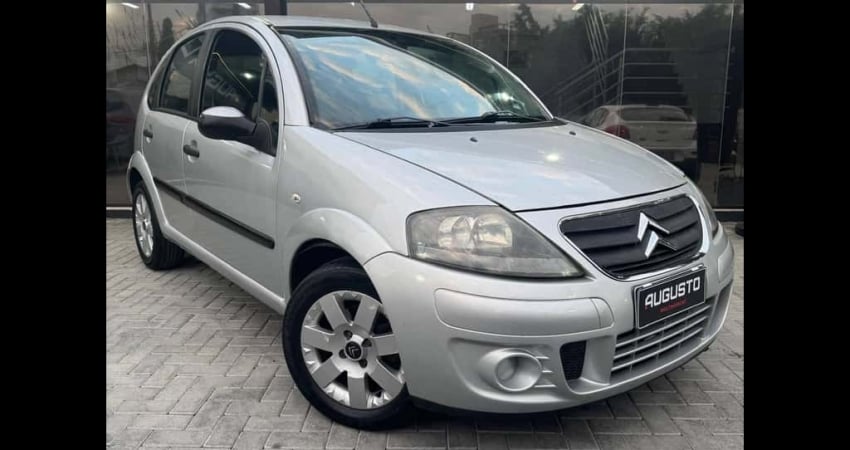 Citroën C3 GLX 1.4/ GLX Sonora 1.4 Flex 8V 5p  - Prata - 2012/2012