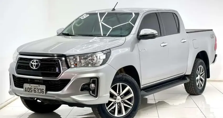 HILUX CD SRV 2.8 TURBO DIESEL 4X4 2019 COMPLETA COM CHAVE RESERVA E MANUAL